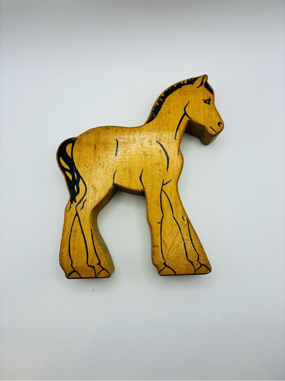 1950s Community Playthings Wood Block Colt Farm Town Educational